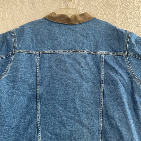 Lee Blue Denim Men’s XL Jacket NWT W/ Brown Corduroy Collar & Fleece Lining - Picture 14 of 16